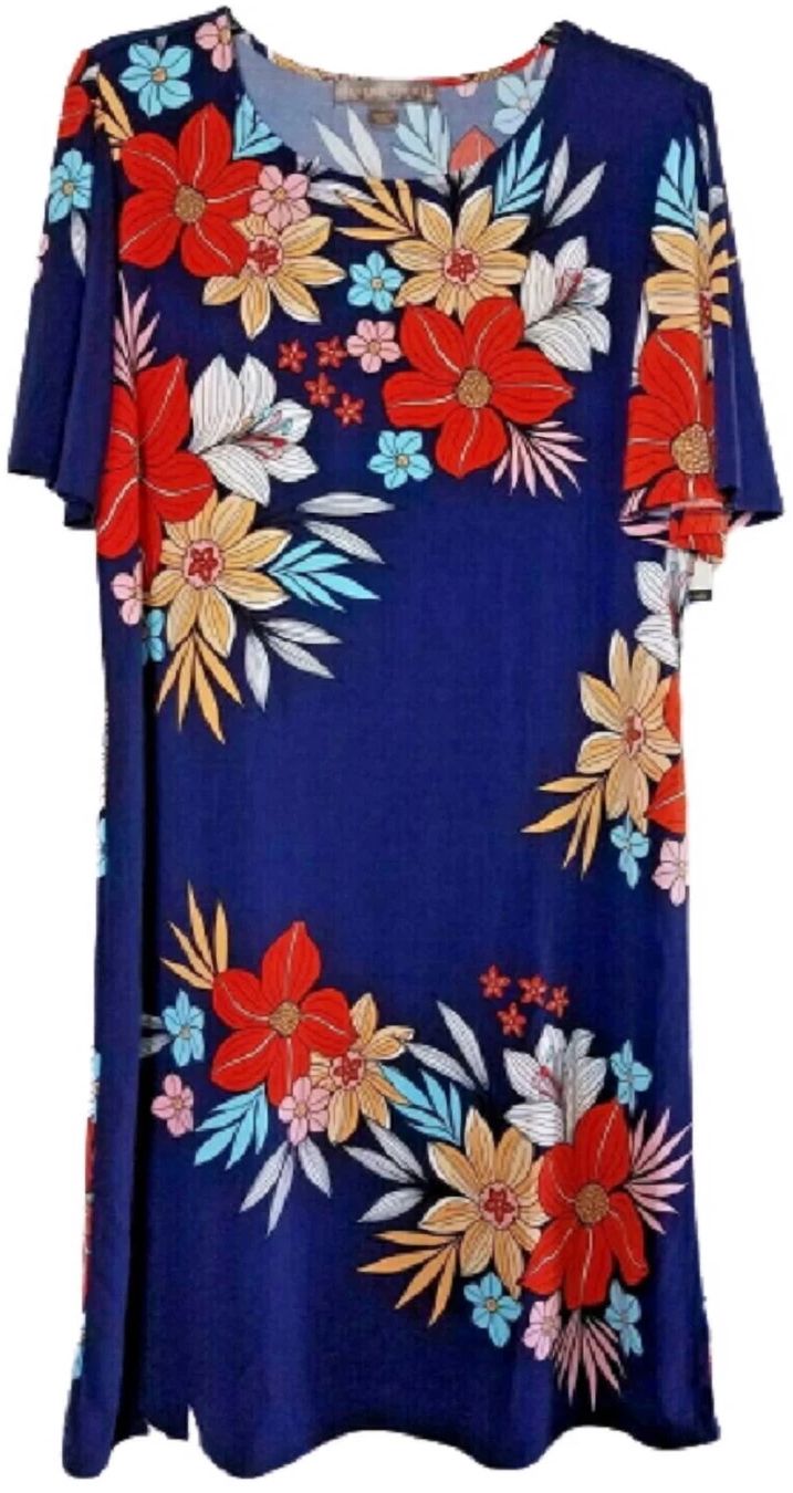 Alexandra + Oak Women's Dress - Knee-Length Length - XL - Navy