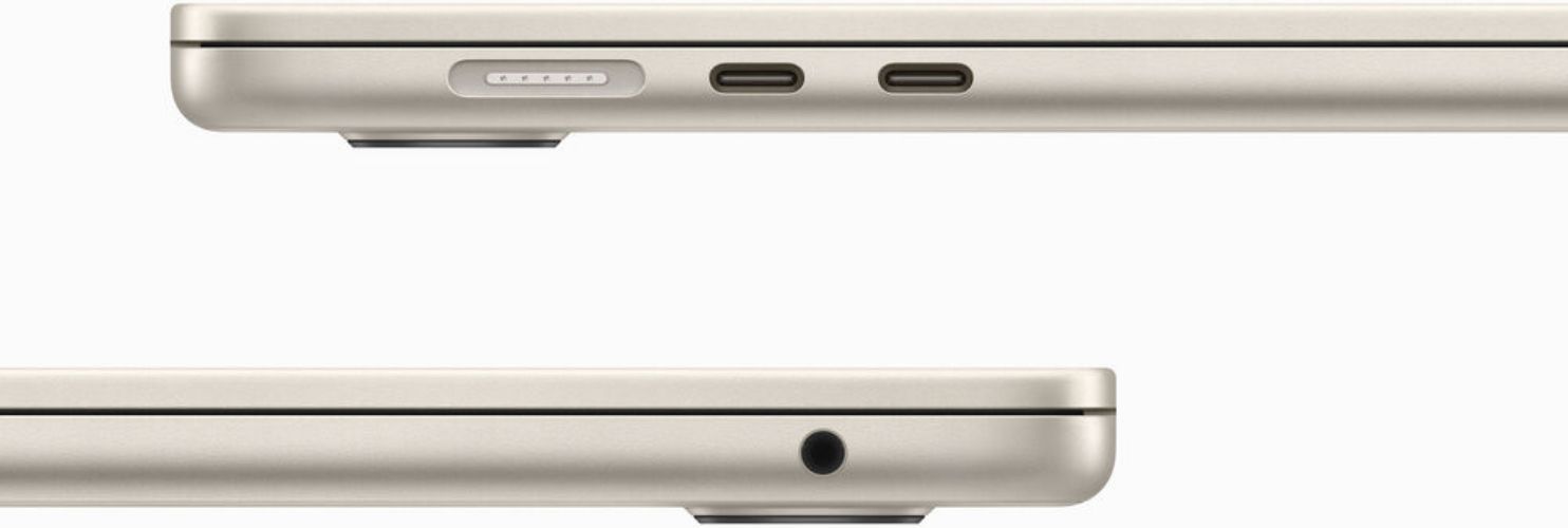 MacBook Air (2023) 15.3-inch - Starlight - Apple M2 Chip: 8-Core CPU/10-Core GPU - 8GB RAM - SSD 256GB