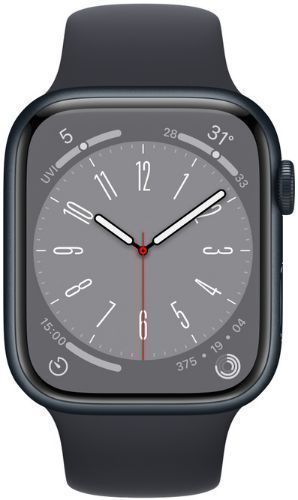 Apple Watch Series 8 (Cellular + GPS) - 32GB - 41mm - Midnight Aluminum Case with Midnight Rubber Sport Band