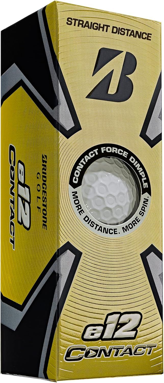 Bridgestone e12 Contact Soft Golf Balls 2023 (3-Pack) - White
