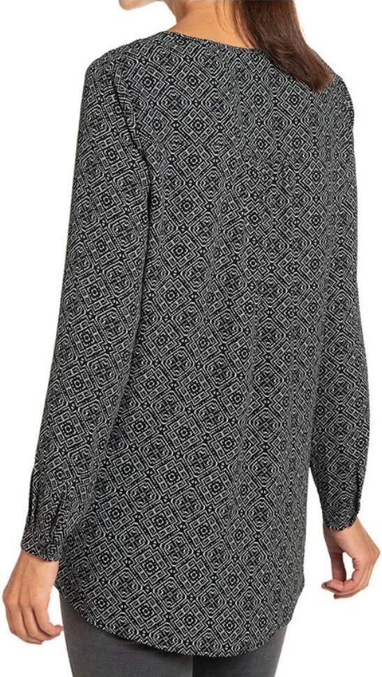 Chelsea & Theodore Women's Top Geo Print - S - Black/White
