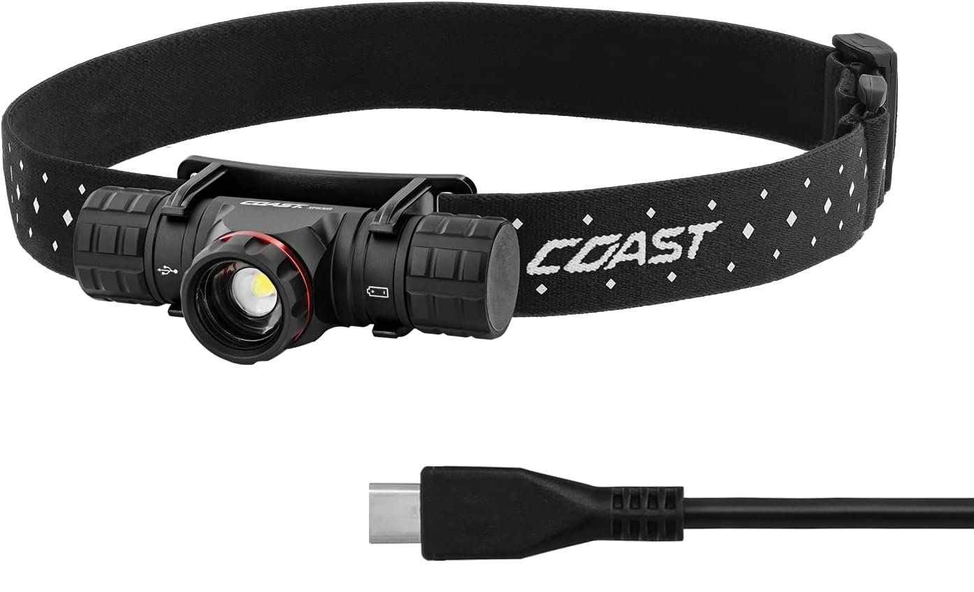 Coast XPH30R USB-C Rechargeable Dual Power Headlamp - Black
