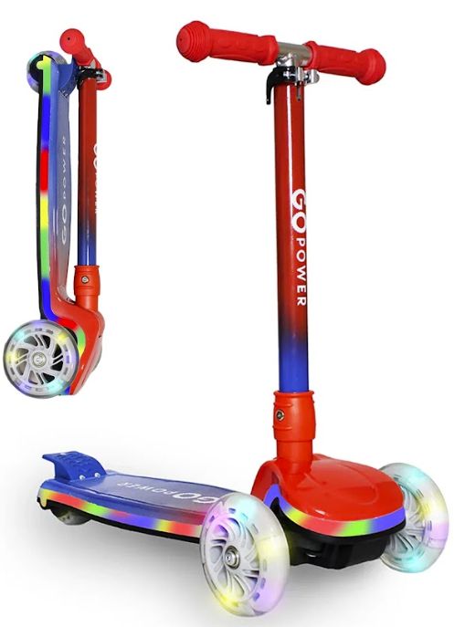 GoPowerBike GoRider Kick Scooter - Blue/Red