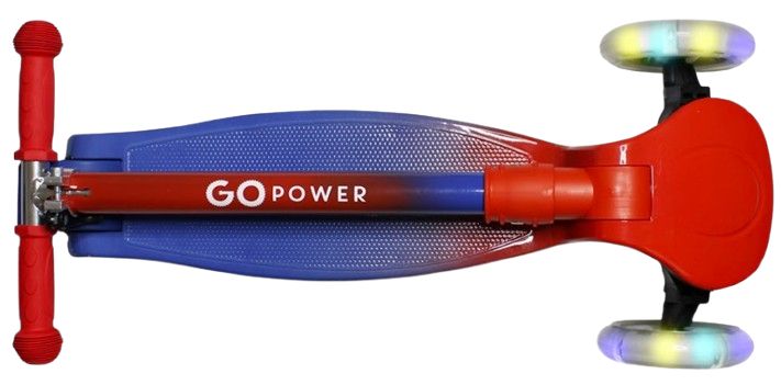 GoPowerBike GoRider Kick Scooter - Blue/Red