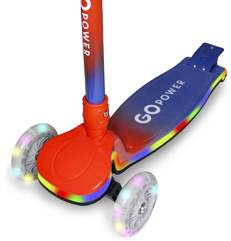GoPowerBike GoRider Kick Scooter - Blue/Red