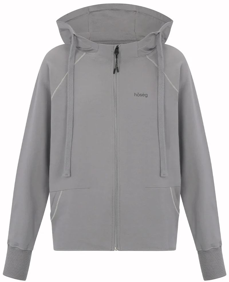 Hoseg Men's Full Zip Hoodie (L) - Greyhound