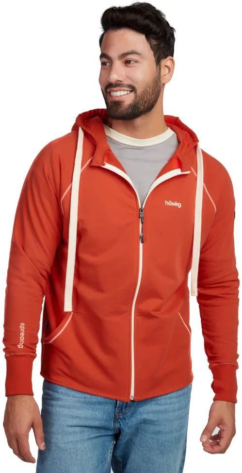 Hoseg Men's Full Zip Hoodie (M) - Barberry