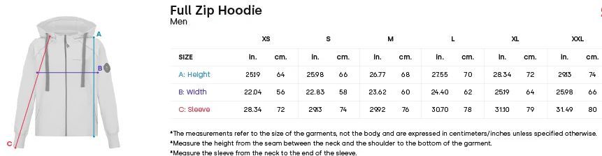 Hoseg Men's Full Zip Hoodie (S) - Greyhound
