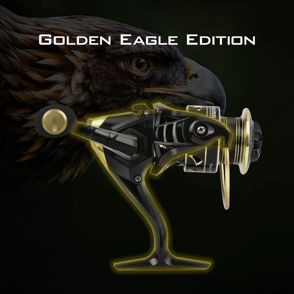 KastKing 1000 Valiant Eagle Spinning Reel Gold - Black/Gold