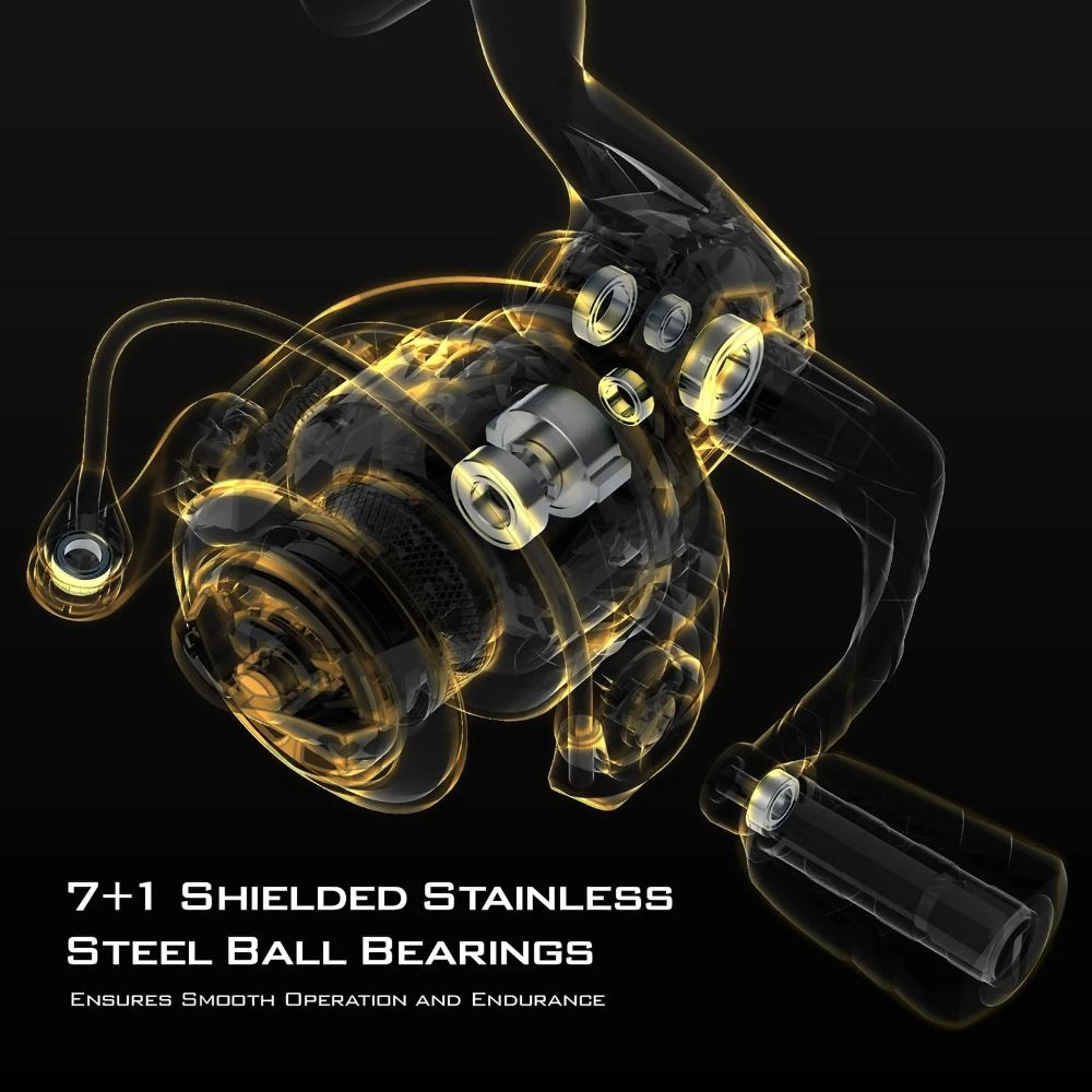 KastKing 1000 Valiant Eagle Spinning Reel Gold - Black/Gold