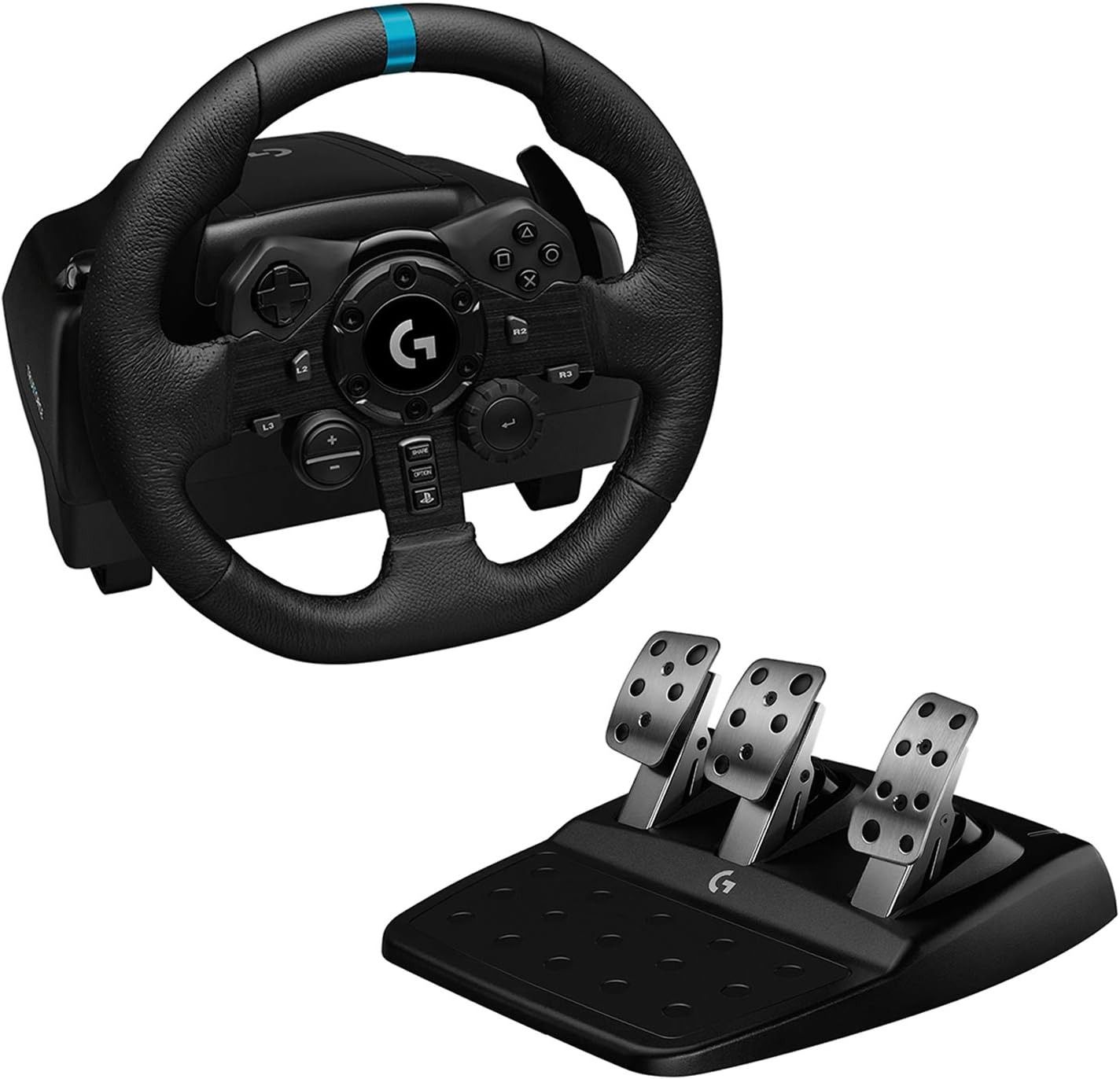 Logitech Racing Wheel and Pedals G923 for PS5 or PS4 and PC - Black