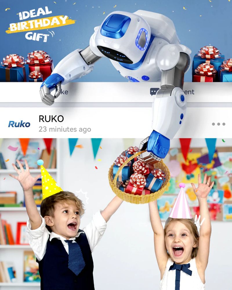 Ruko 1088 Large Smart Robots for Kids - Pink