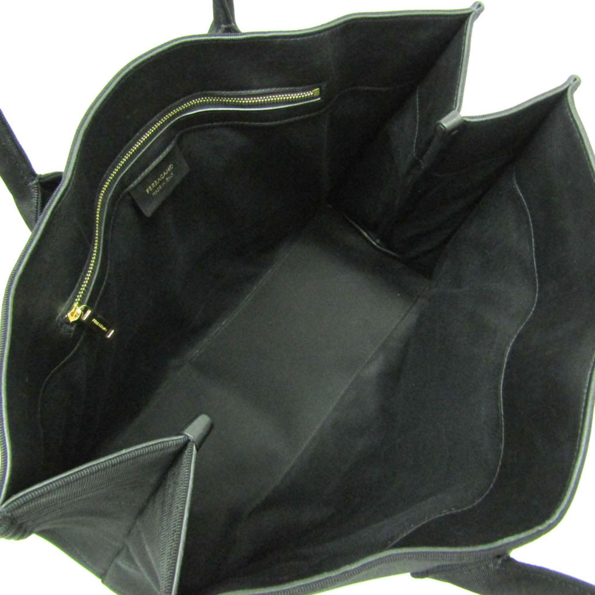 Salvatore Ferragamo Canvas Tote Bag - Canvas - Black
