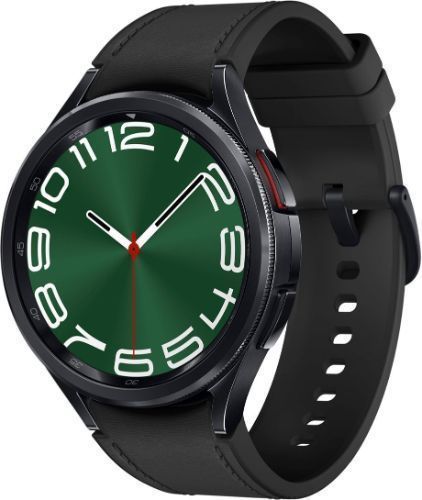Samsung Galaxy Watch6 (Bluetooth) - 16GB - 43mm - Black Classic (Stainless Steel) Case with Black Hybrid Eco-Leather Hybrid Eco-Leather Band