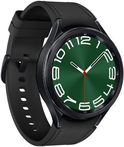 Samsung Galaxy Watch6 (Bluetooth) - 16GB - 43mm - Black Classic (Stainless Steel) Case with Black Hybrid Eco-Leather Hybrid Eco-Leather Band