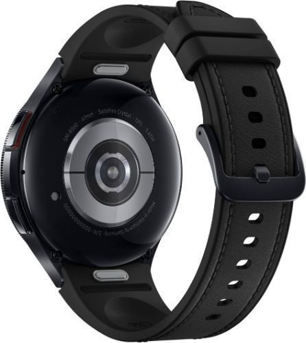 Samsung Galaxy Watch6 (Bluetooth) - 16GB - 43mm - Black Classic (Stainless Steel) Case with Black Hybrid Eco-Leather Hybrid Eco-Leather Band