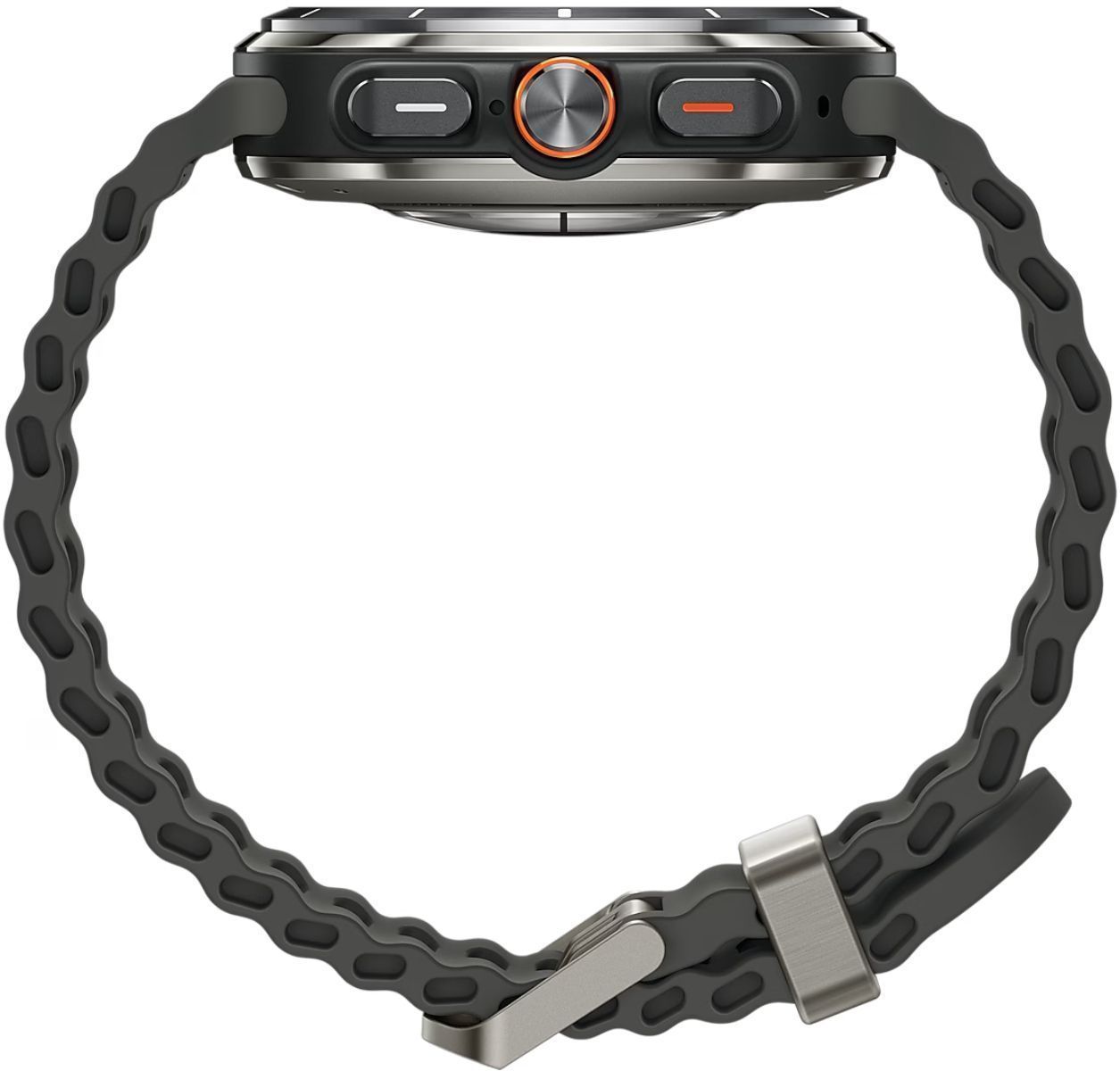 Galaxy Watch Ultra (2024) (Bluetooth + LTE) - 32GB - 47mm - Titanium Silver Titanium Case with Dark Grey Silicone Marine Band