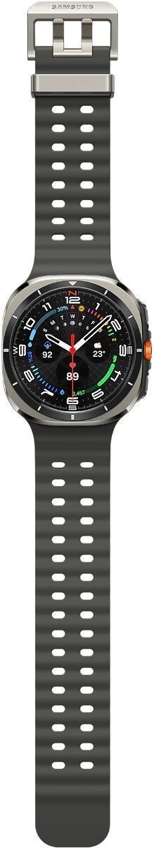 Galaxy Watch Ultra (2024) (Bluetooth + LTE) - 32GB - 47mm - Titanium Silver Titanium Case with Dark Grey Silicone Marine Band