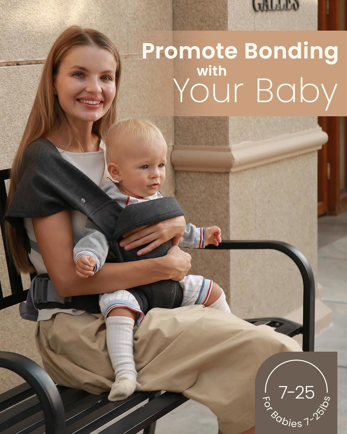 Tsrete Baby YE-012 Ergonomic Infant Carrier Lumbar - Grey