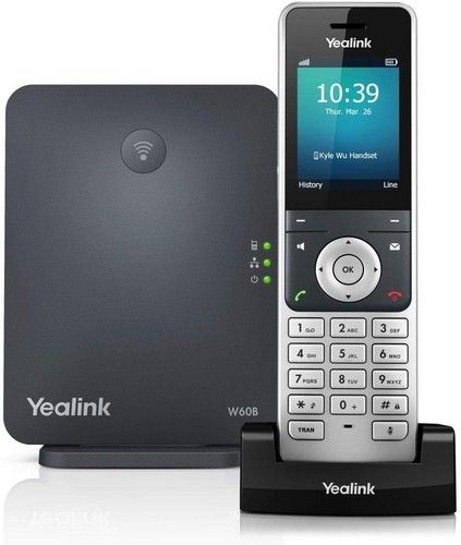 Yealink W60P Cordless DECT IP Phone and Base Station - Gray