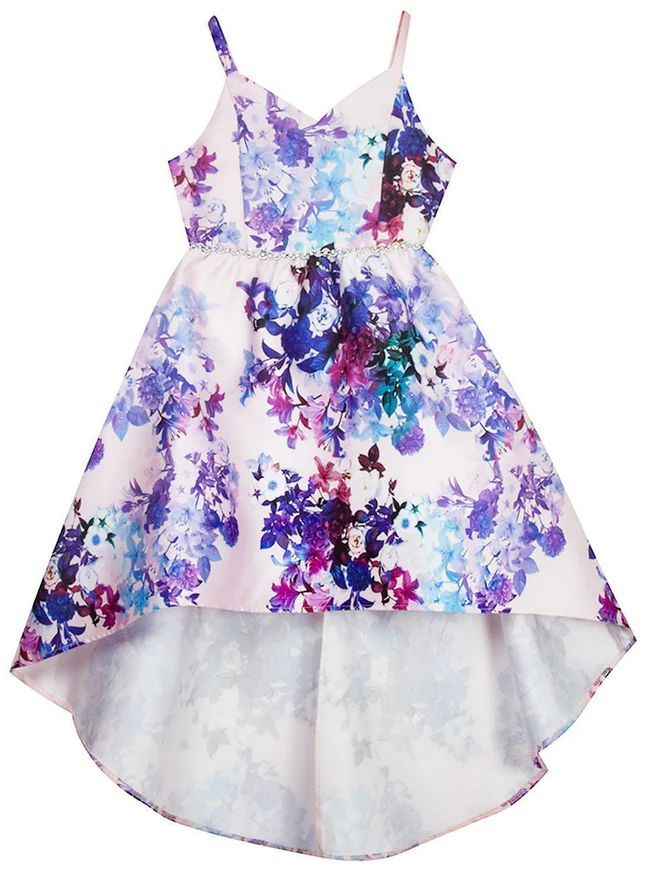 Emily Rose Girl's Floral High Low Dress 8