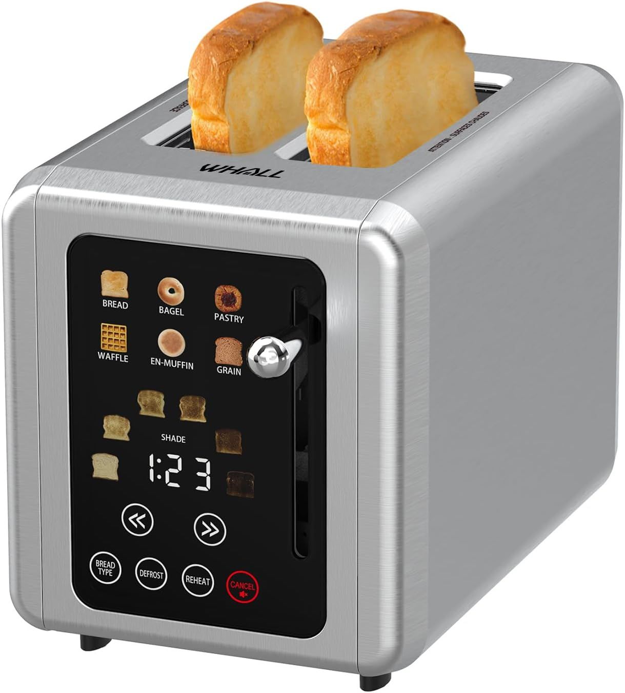 Whall KST075AU 2 Slice Touch Screen Toaster with 6 Shade Settings